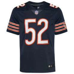 Chicago Bears NFL Nike #52 Khalil Mack Uomo Pallone Da Football Americano Maglia