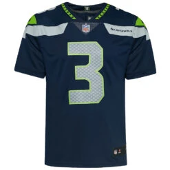 Seattle Seahawks NFL Nike #3 Russell Wilson Uomo Pallone Da Football Americano Maglia