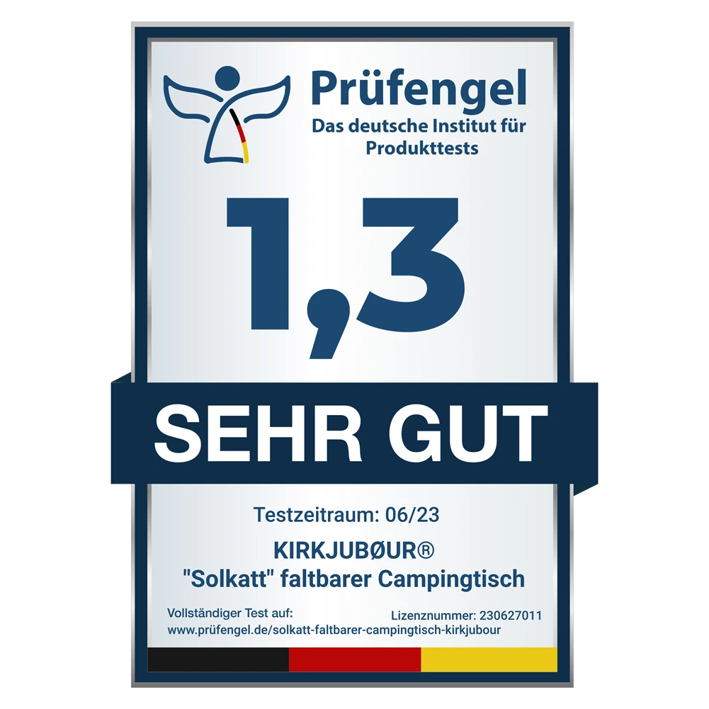 KIRKJUBØUR® "Solkatt" Tavolo Da Campeggio Pieghevole Ocra 2 KIRKJUBØUR® "Solkatt" Tavolo Da Campeggio Pieghevole Ocra - immagine 2