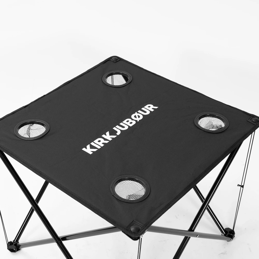 KIRKJUBØUR® "Solkatt" Tavolo Da Campeggio Pieghevole Nero 5 KIRKJUBØUR® "Solkatt" Tavolo Da Campeggio Pieghevole Nero - immagine 5