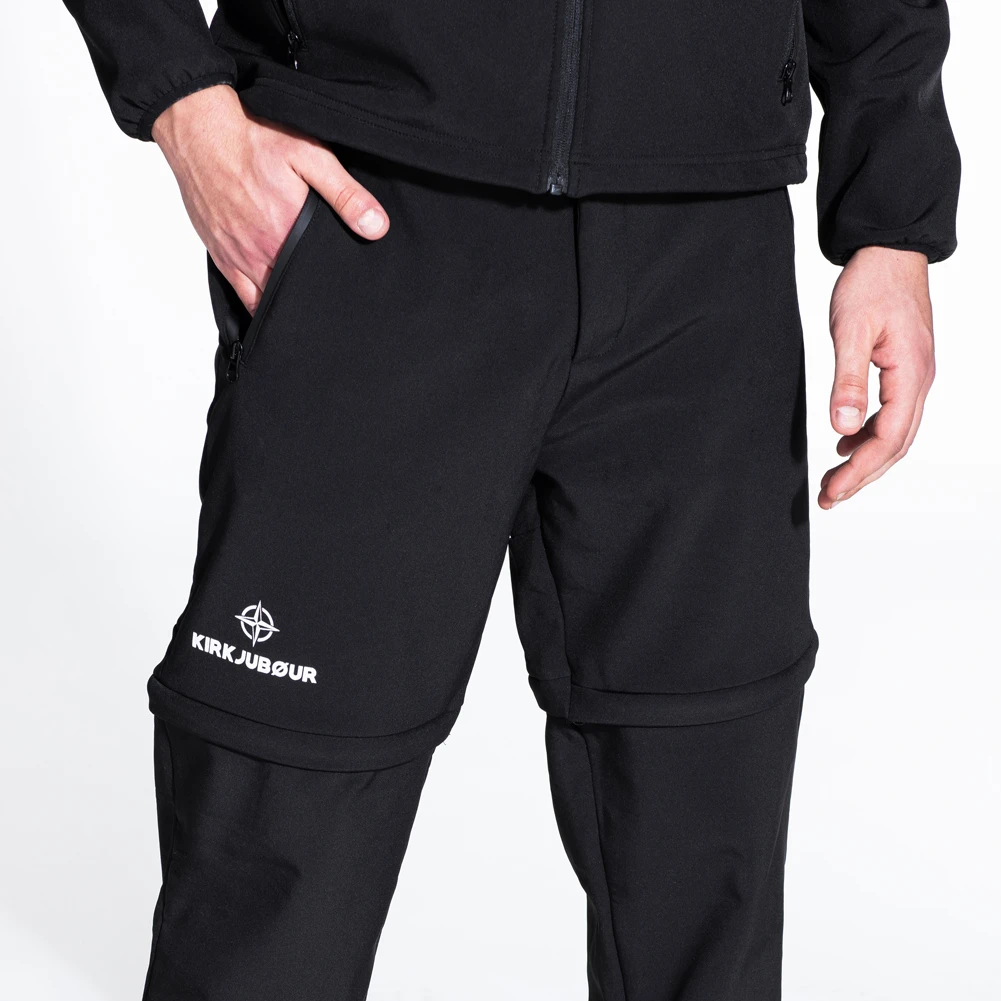 KIRKJUBØUR® Zip-Off Uomo 2-in-1 Pantalone Da Trekking Nero 6 KIRKJUBØUR® Zip-Off Uomo 2-in-1 Pantalone Da Trekking Nero - immagine 6