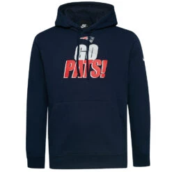 New England Patriots NFL Nike Club Fleece Uomo Felpa Con Cappuccio NKDK-41S-8K-CMD