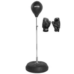SPORTINATOR Punchingball Supporto Da Boxe Per Allenatore Di Boxe In Piedi Con Pera Da Boxe E Guantoni Da Boxe Neri